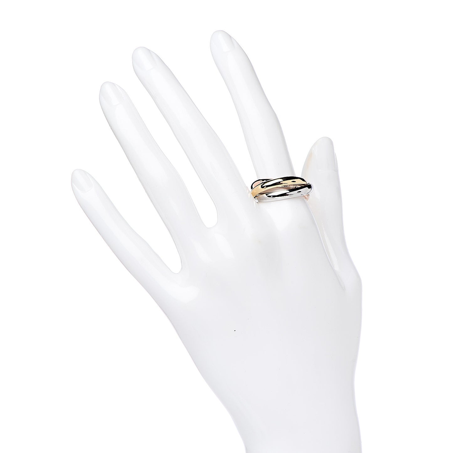 18K Pink Yellow White Gold Classic Les Must De Trinity Ring 59 8.75