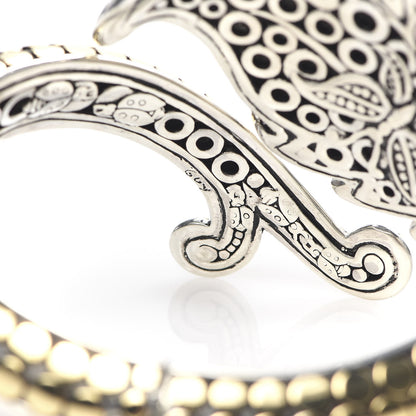 John Hardy Sterling Silver 18K Yellow Gold Ayu Dot Leaf Cuff Bracelet 4 of 6
