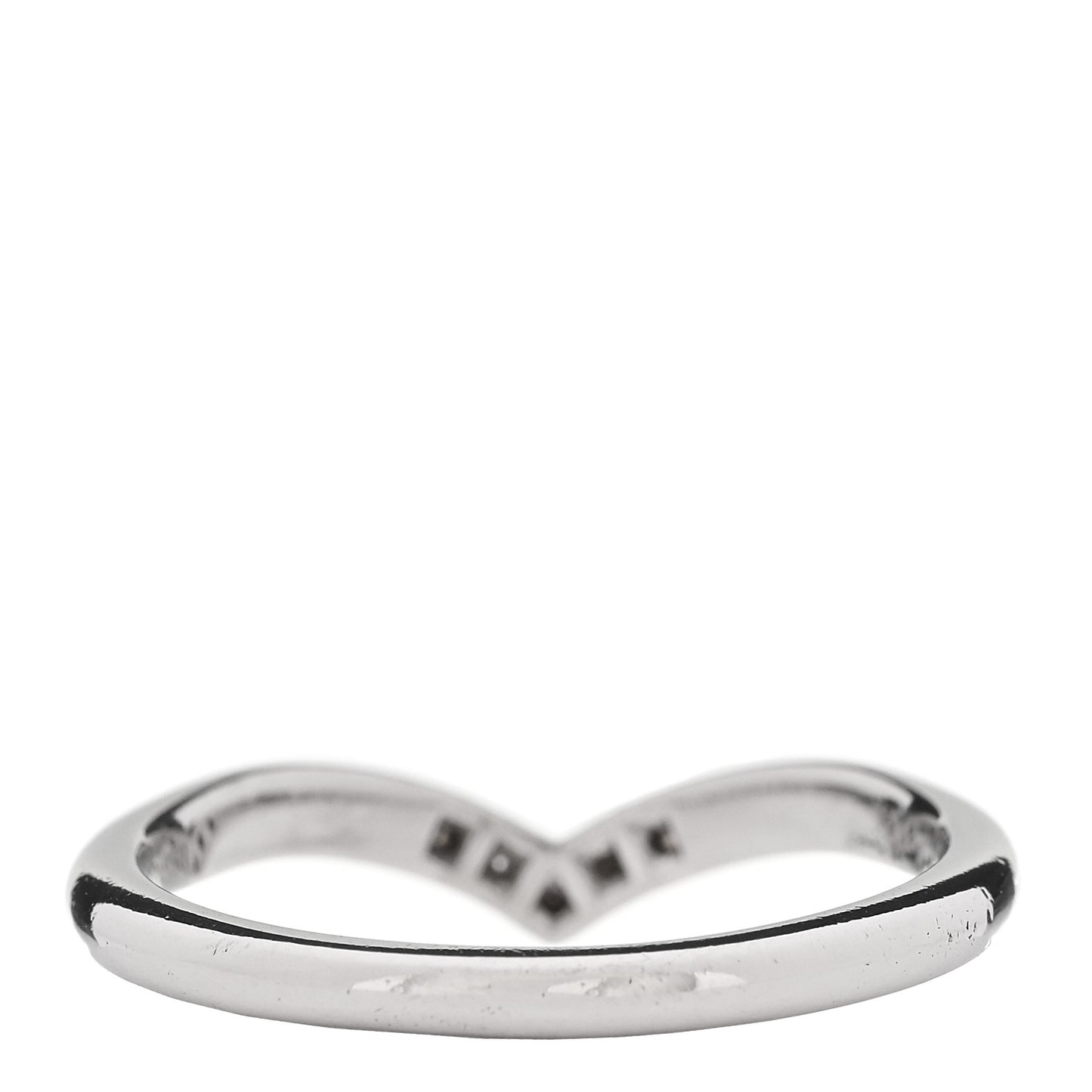 Platinum Diamond .03ctw V Band Ring 52 6