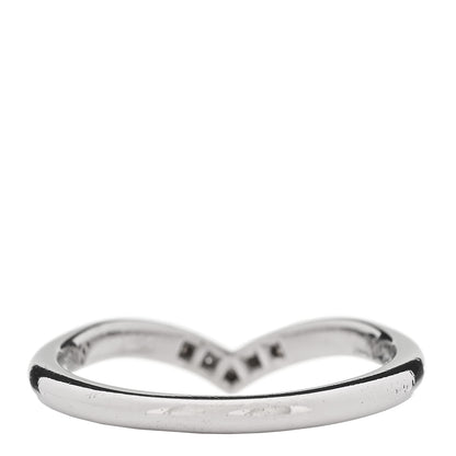 Tiffany Platinum Diamond .03ctw V Band Ring 52 6 3 of 4