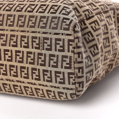 Fendi Zucchino Vitello Tote Mogano Panna Bruciato 10 of 14