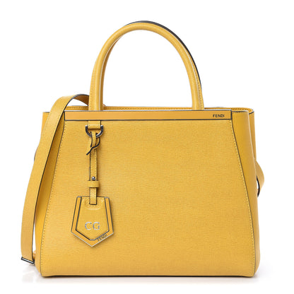 Fendi Vitello Elite Petite 2Jours Tote Mustard 1 of 10