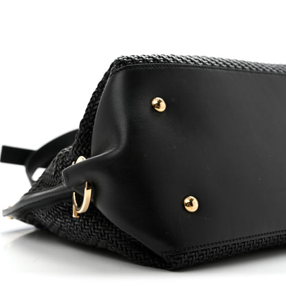 Salvatore Ferragamo Woven Calfskin Medium Sofia Shoulder Bag Black 8 of 12