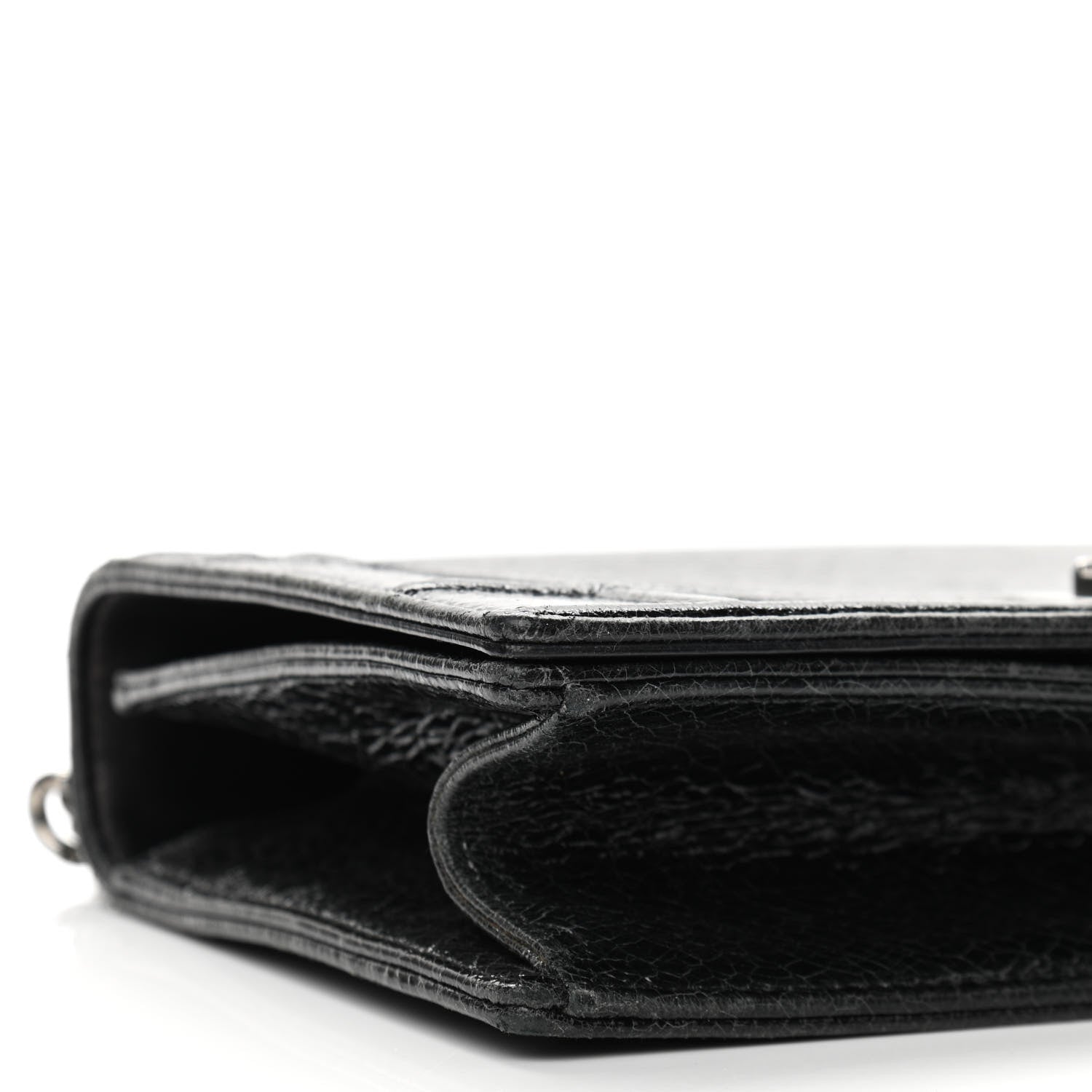 Christian Dior Crackled Deerskin Medium Diorama Flap Bag Black 9 of 11