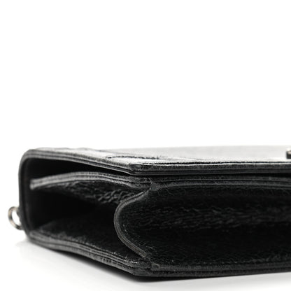Christian Dior Crackled Deerskin Medium Diorama Flap Bag Black 9 of 11