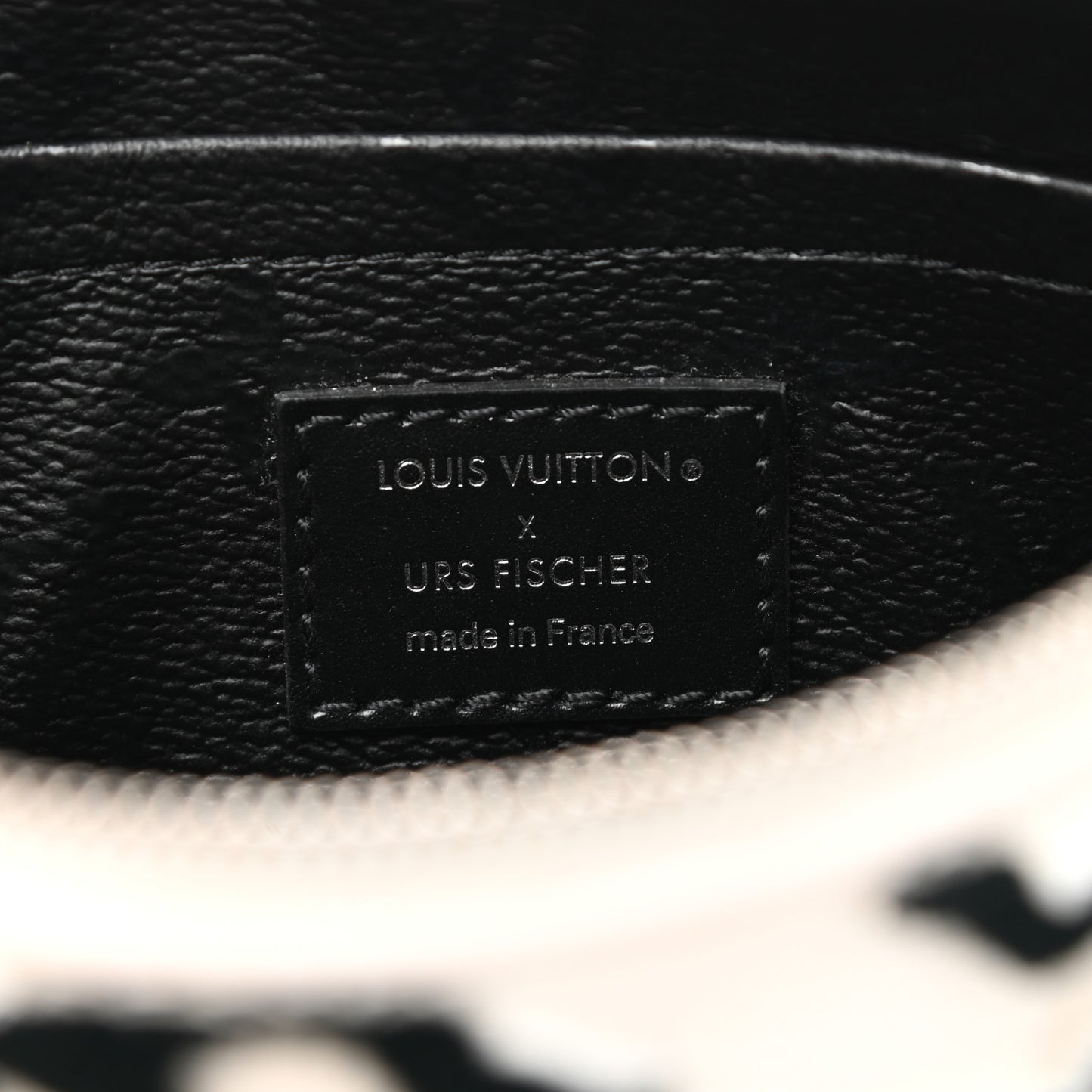 X UF Tufted Monogram Pochette Accessories White Black