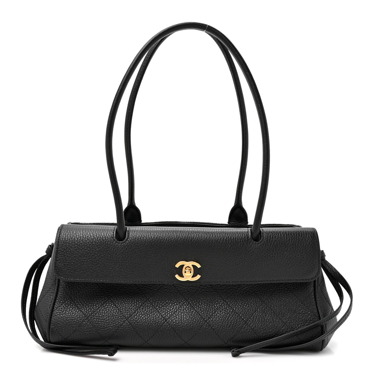 Chanel Grained Calfskin Stitched Urban Essentials Small Shopping Bag Black 1 of 10