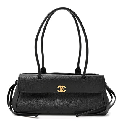 Chanel Grained Calfskin Stitched Urban Essentials Small Shopping Bag Black 1 of 10