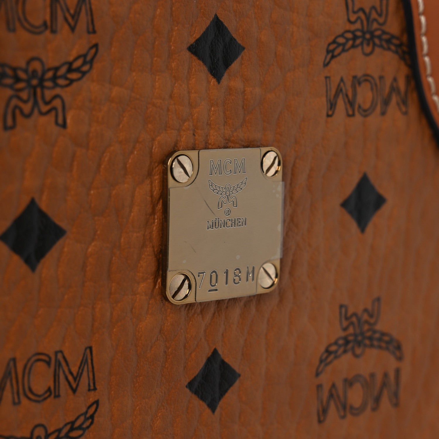 MCM Visetos Soft Berlin Crossbody Cognac 12 of 12