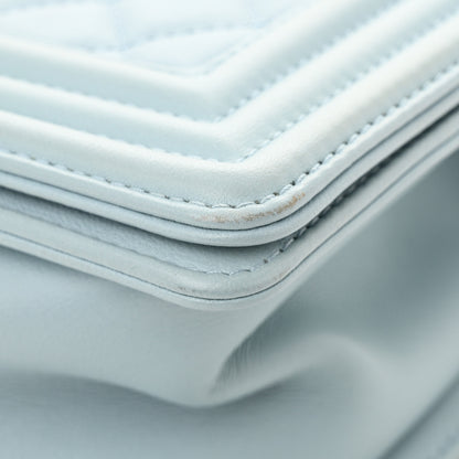 Chanel Calfskin Quilted Medium Boy Flap Light Blue 11 of 12
