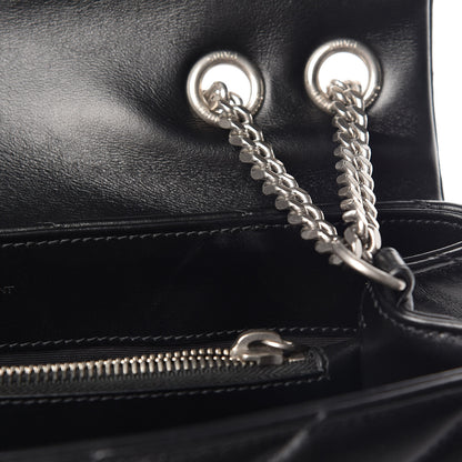Saint Laurent Calfskin Y Quilted Monogram Medium Loulou Chain Satchel Black 10 of 13