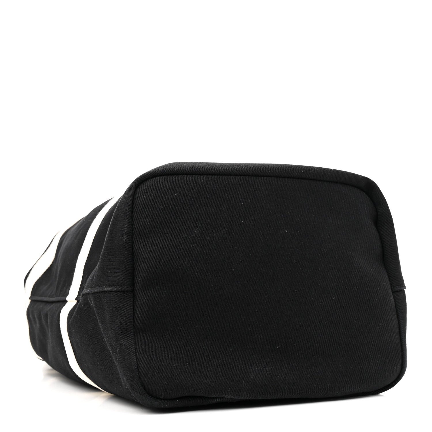 Saint Laurent Canvas Rive Gauche Drawstring Backpack Black White 5 of 15