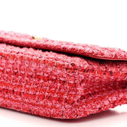 Chanel Tweed Quilted Reissue Wallet On Chain WOC Red Pink Multicolor 10 of 10