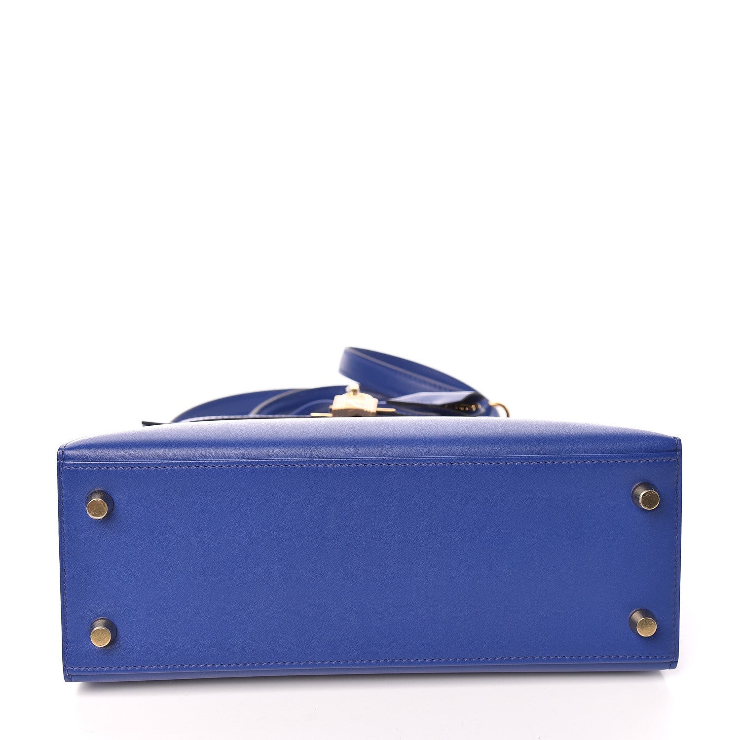 Hermes Tadelakt Kelly Sellier 25 Bleu Electrique 6 of 33