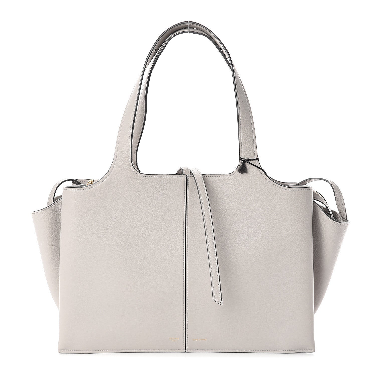 Celine Smooth Calfskin Medium Tri-Fold Bag Pearl Grey 1 of 8