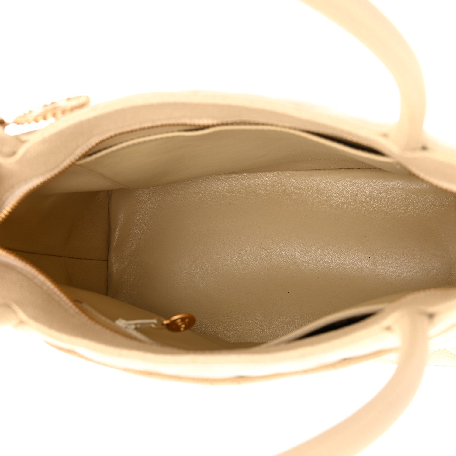 Chanel Caviar Quilted Medallion Tote Light Beige 5 of 15