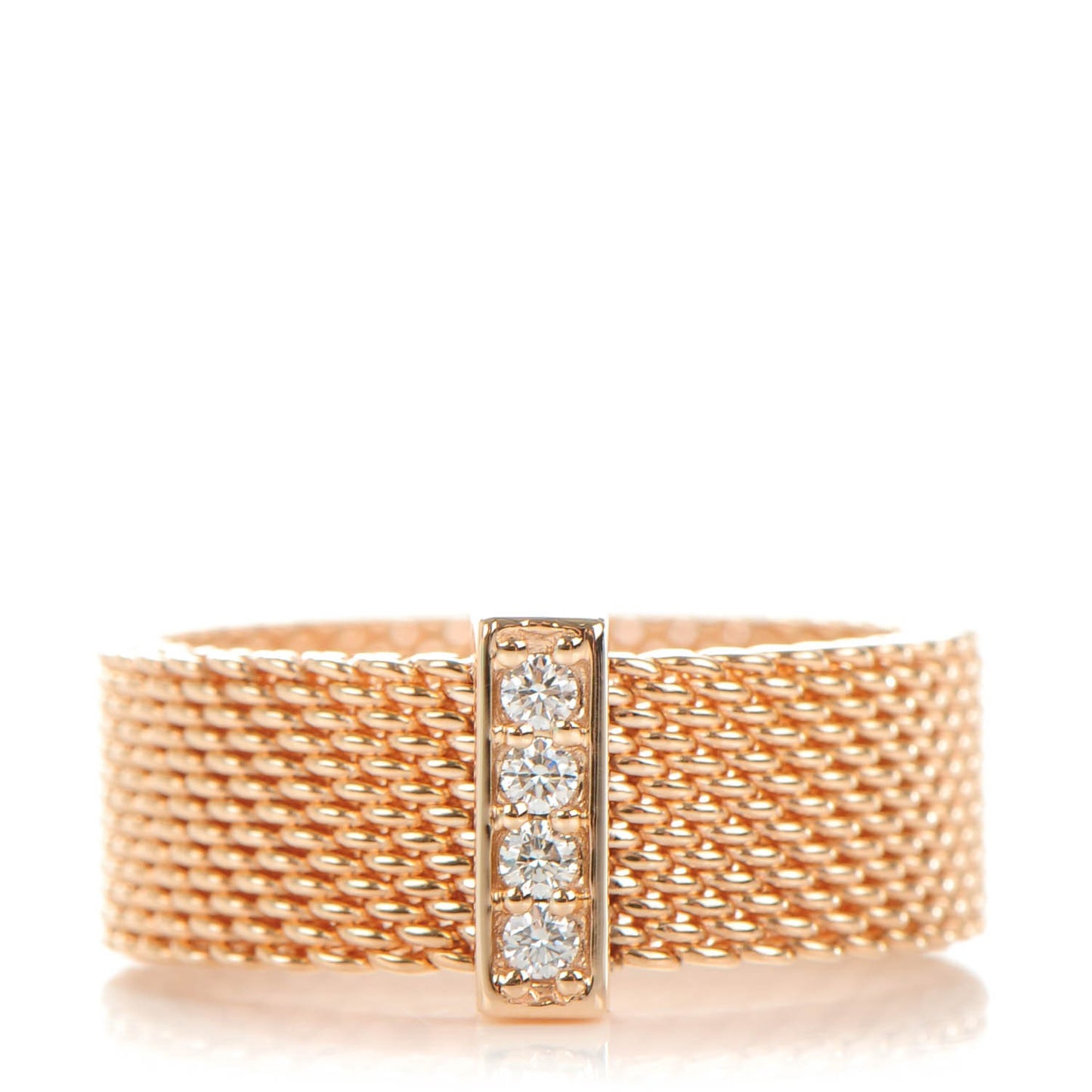 18K Rose Gold 4 Diamond Somerset Ring 5.5