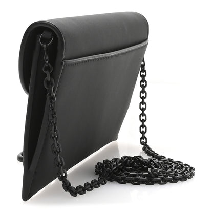 Christian Dior Ultra Matte Calfskin Saddle Chain Wallet Pouch Black 4 of 12