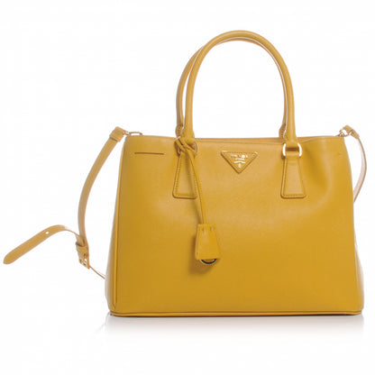 Prada Saffiano Lux Medium Tote Mimosa 1 of 10