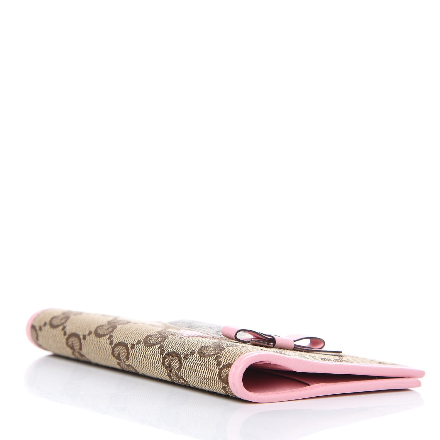 Gucci GG Monogram Mini Zoo Bird Passport Case Pink 411931