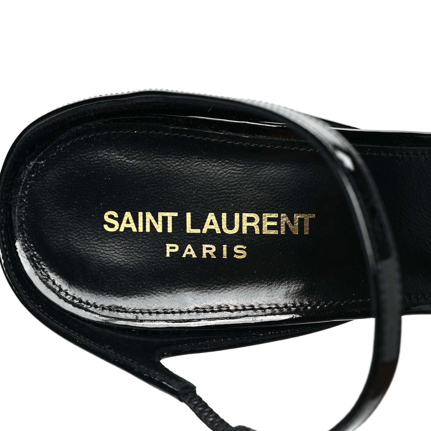 Patent Gippy Crisscross Mule Sandals 41 Black
