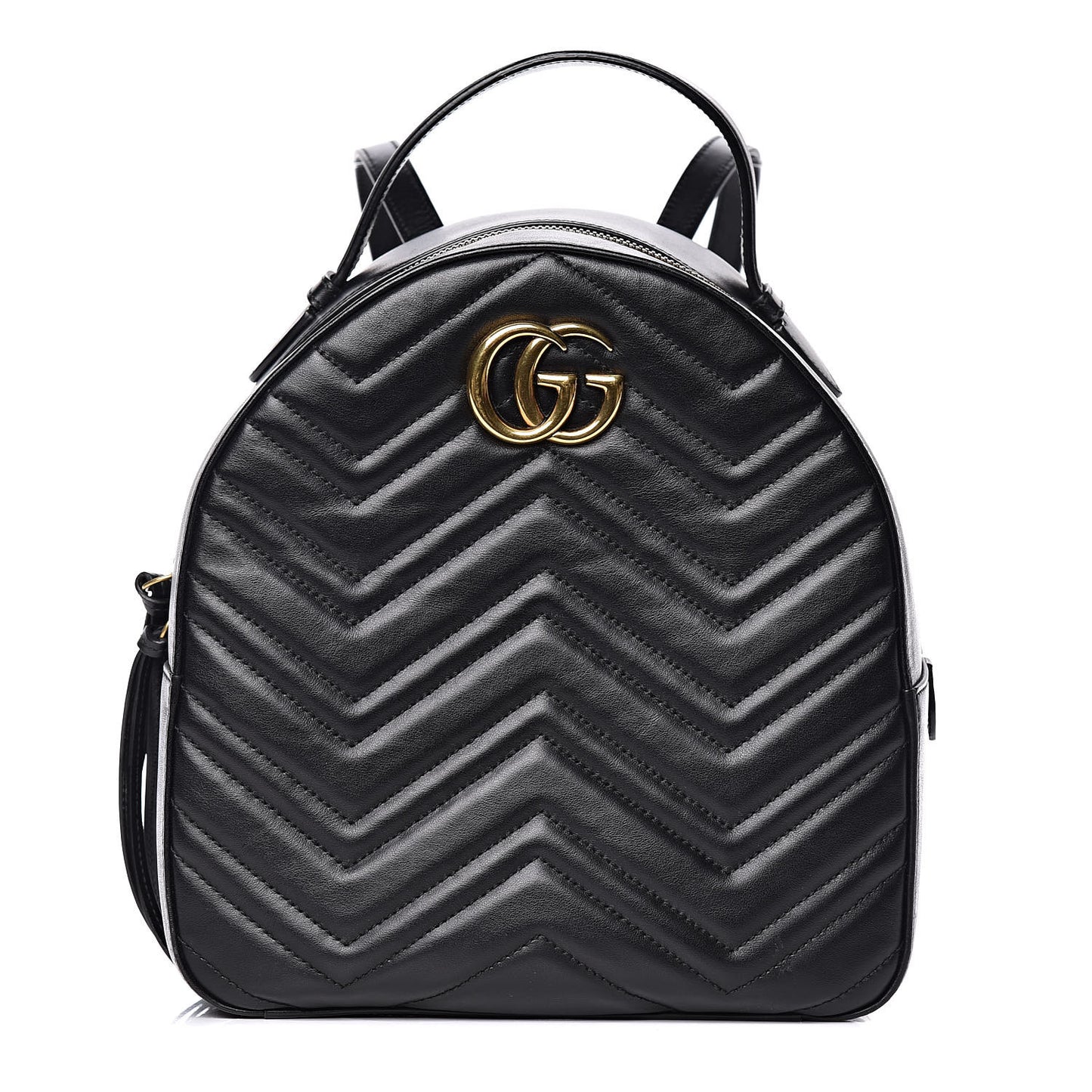 Calfskin Matelasse GG Marmont Backpack Black