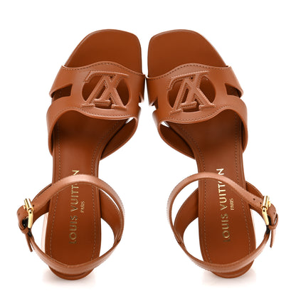 Louis Vuitton Calfskin LV Isola Sandals 39 Cognac 2 of 9