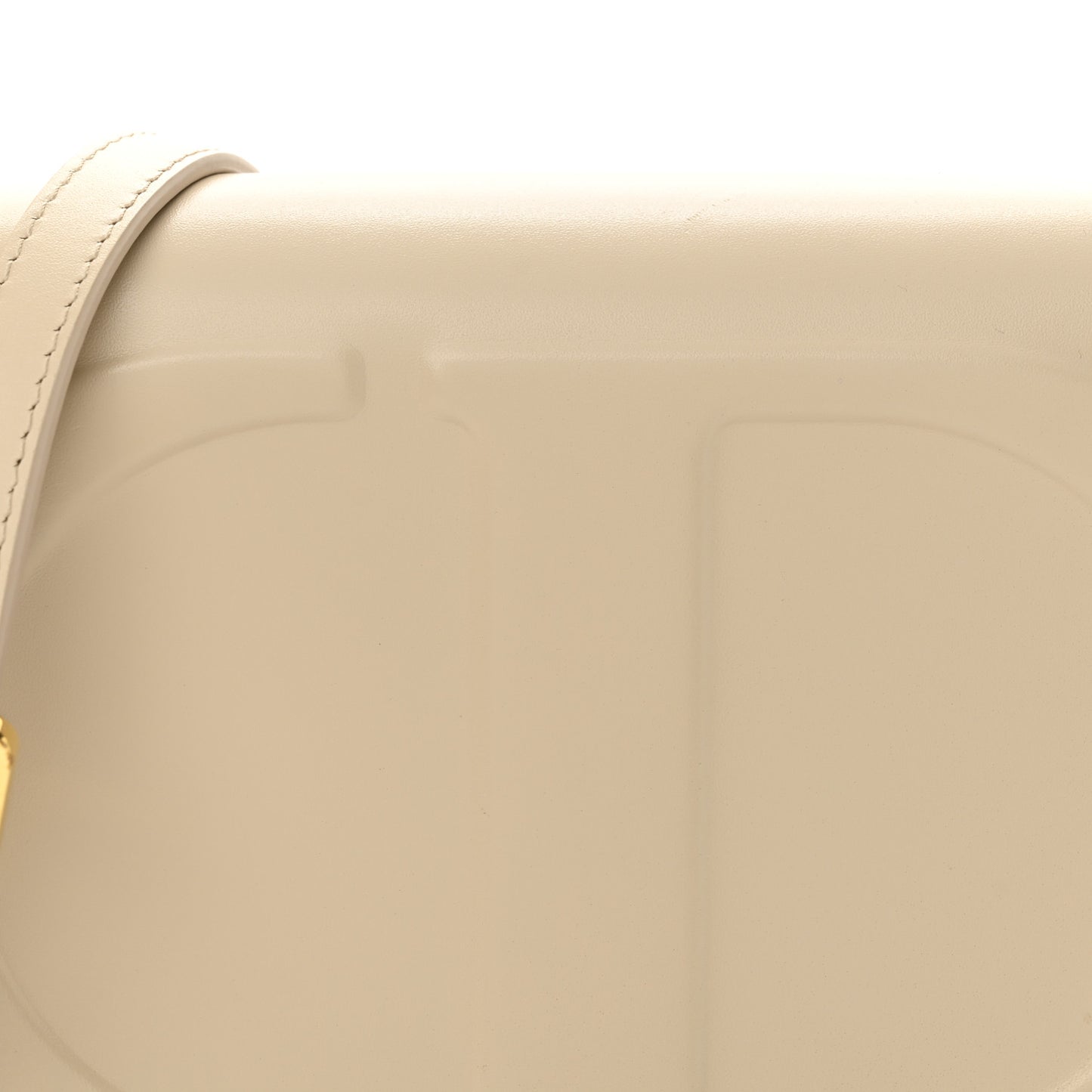 Calfskin CD Signature Flap Crossbody Caramel Beige