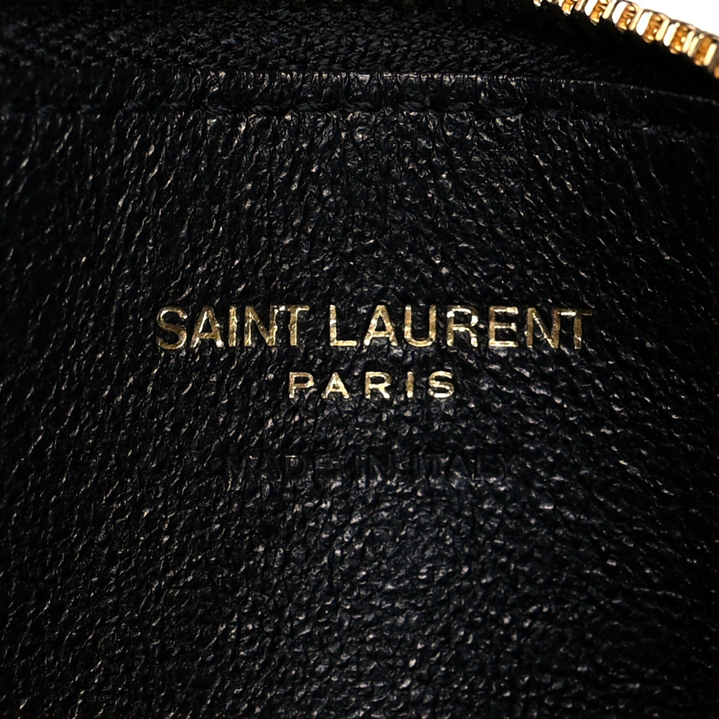 Grained Calfskin Monogram 5 Fragments Zip Pouch Card Holder Black