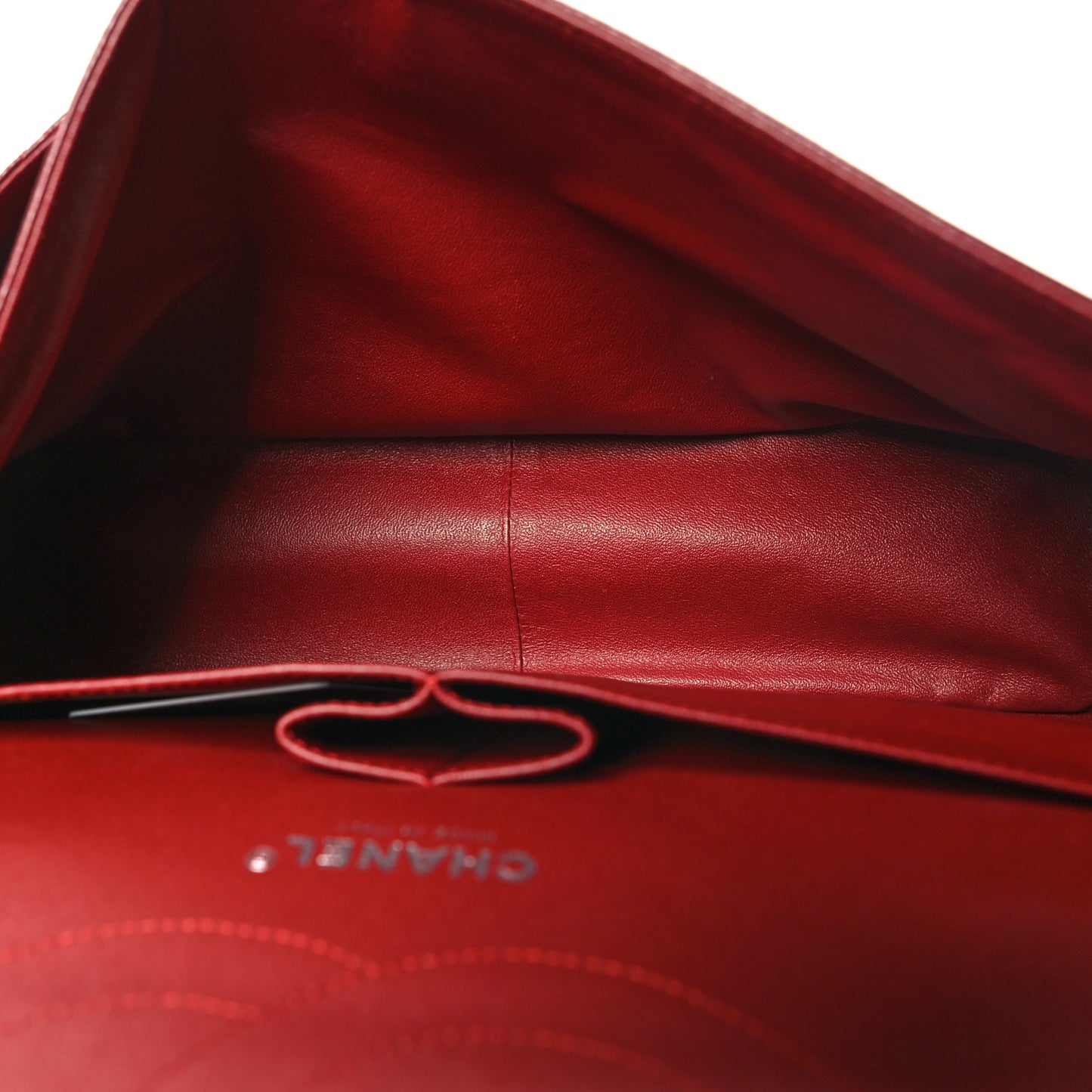 Caviar Quilted Jumbo Double Flap Dark Red