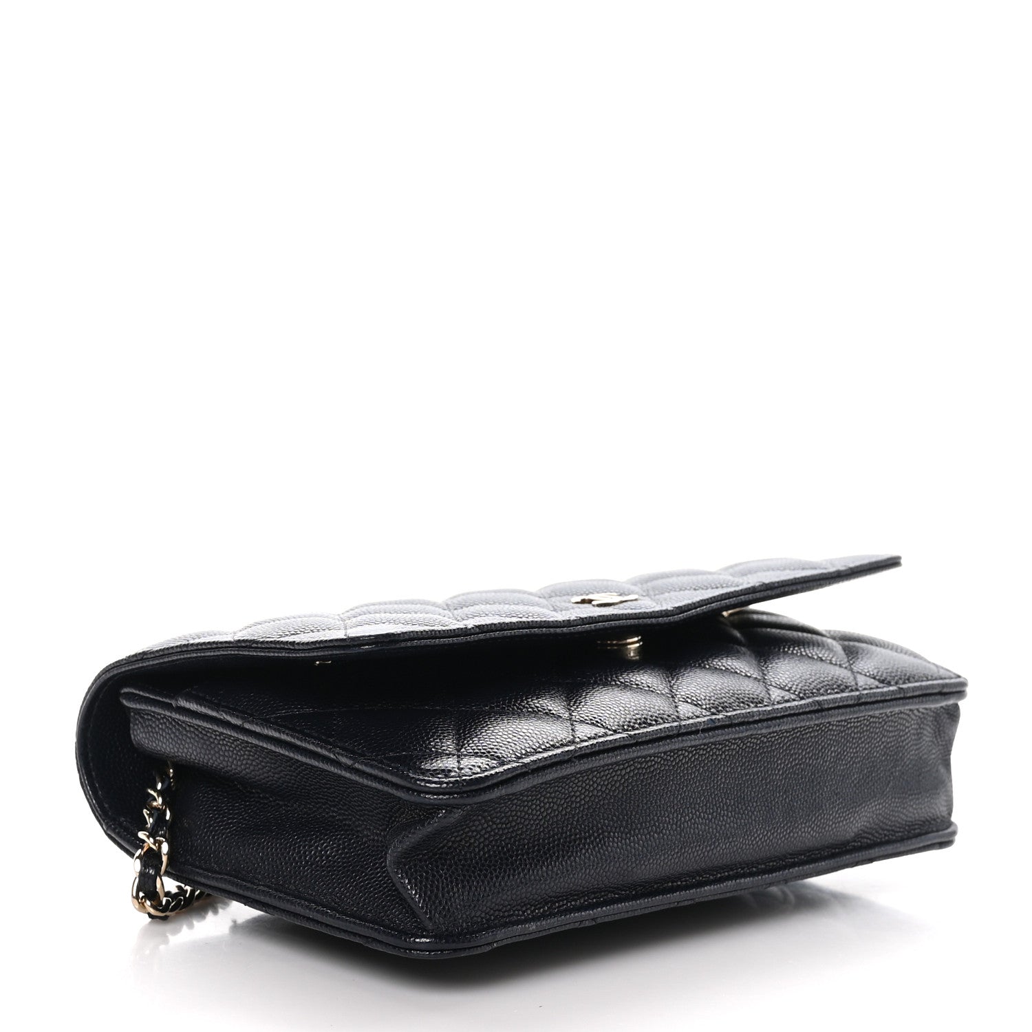 Chanel Caviar Quilted Wallet on Chain WOC Navy Blue 4 of 9