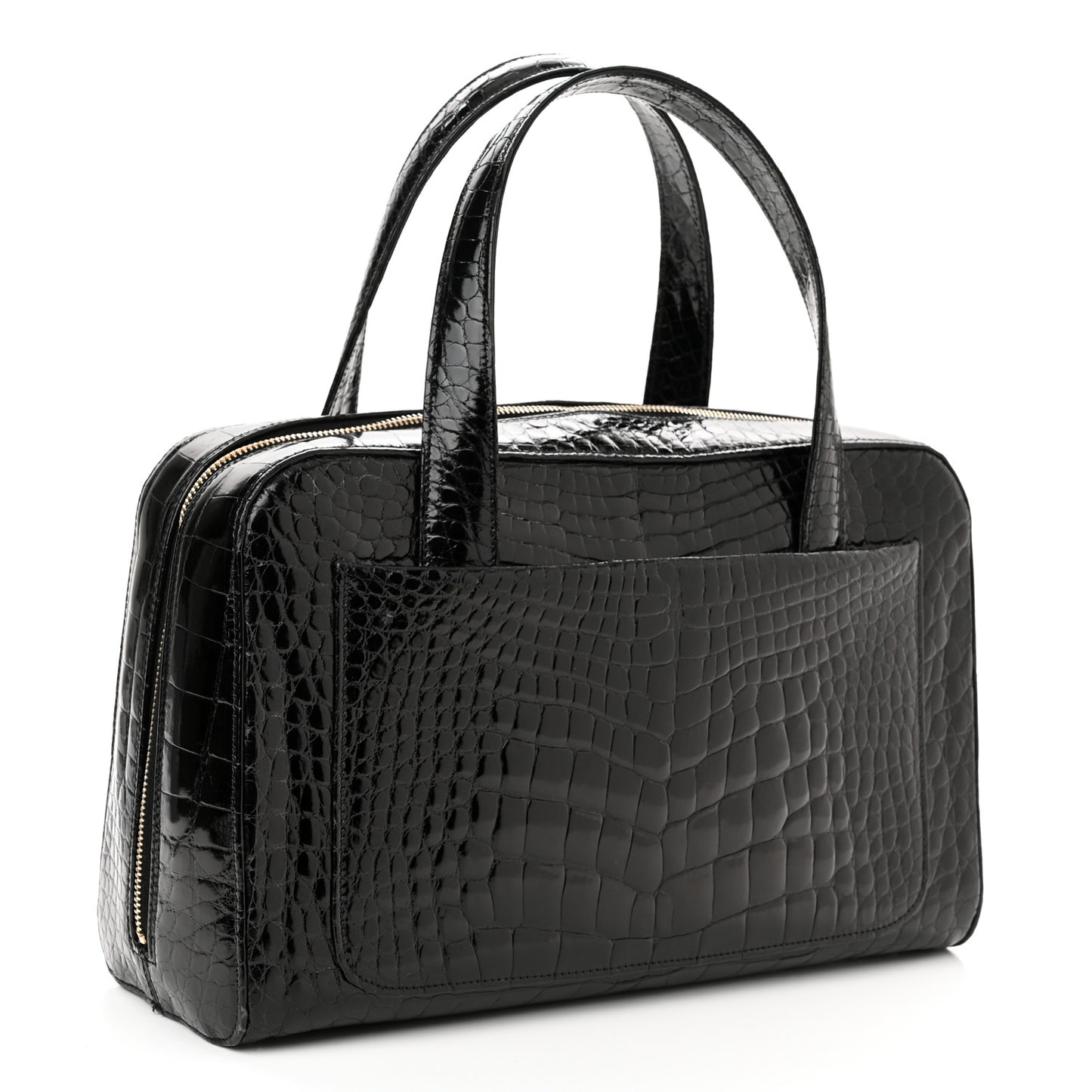 Alligator Bowler Bag Black