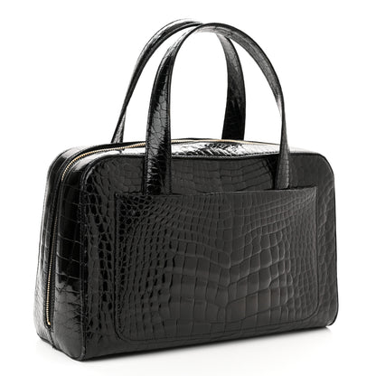 Chanel Alligator Bowler Bag Black 3 of 10