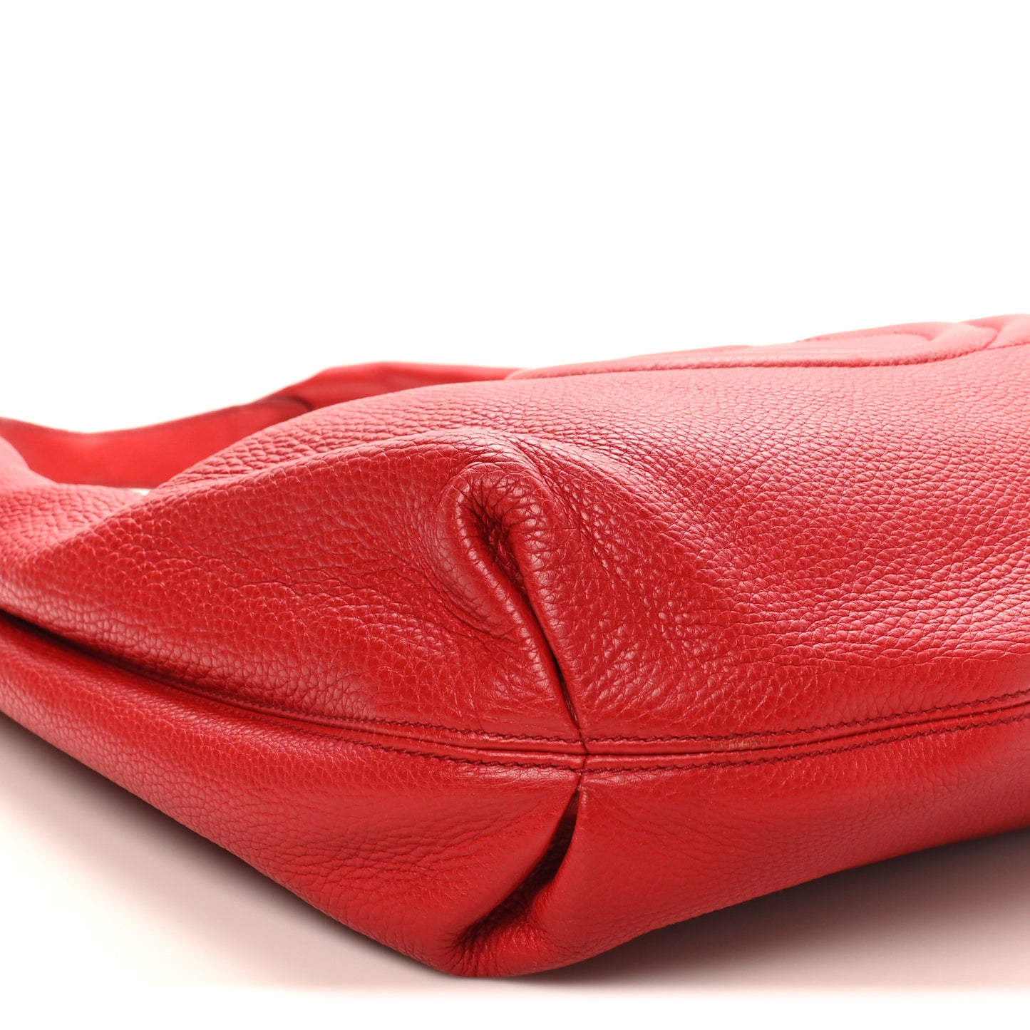 Pebbled Calfskin Soho Hobo Red