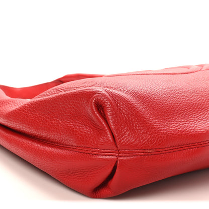 Gucci Pebbled Calfskin Soho Hobo Red 9 of 11
