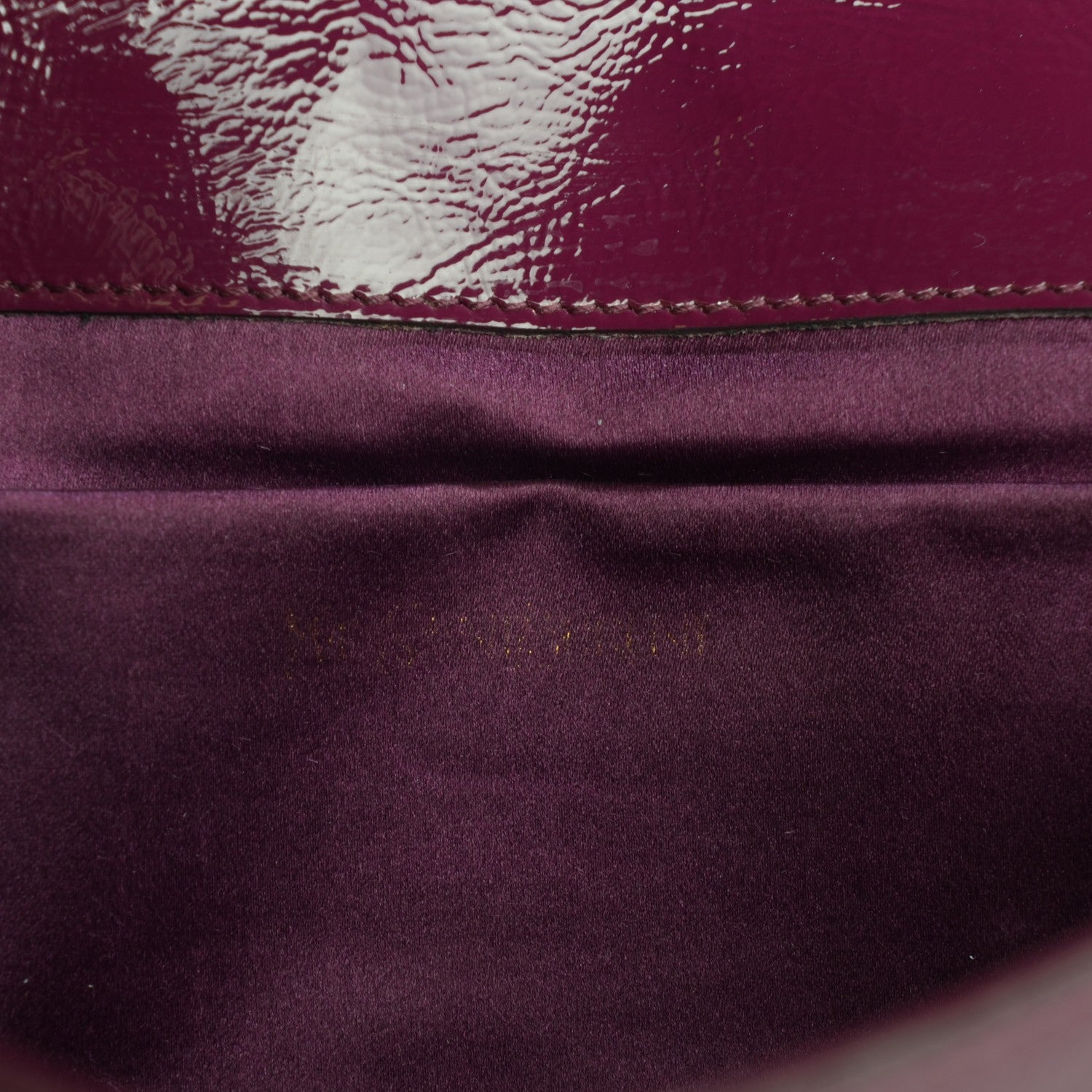 Saint Laurent Textured Patent Monogram Large Belle De Jour Clutch Burgundy 7 of 10