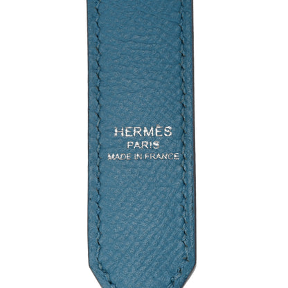 Hermes Epsom 25mm Hexagone Tressage Shoulder Strap Bleu De Nord Rouge De Coeur Gold 3 of 7