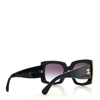 Chanel Acetate Rectangle Sunglasses 5435-A Black 4 of 7