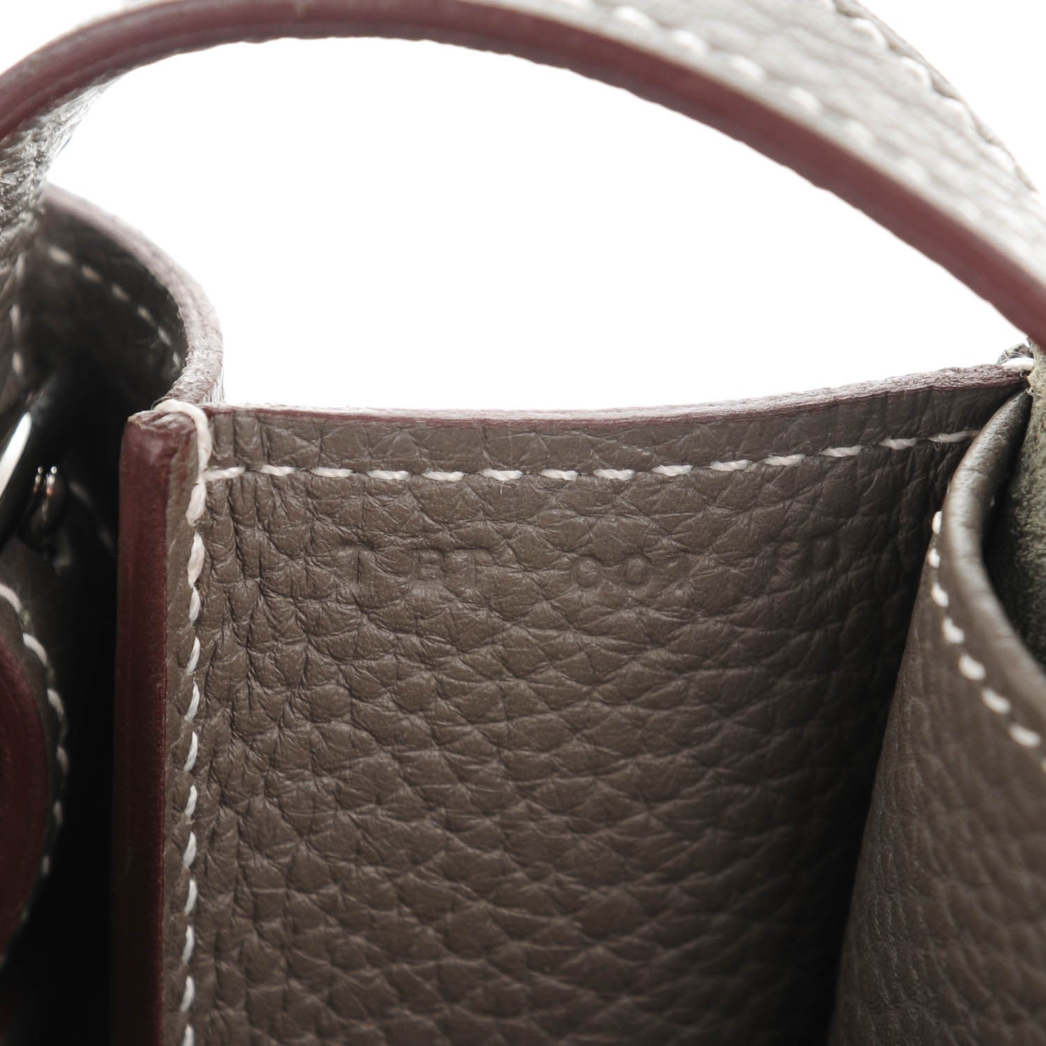 Hermes Taurillon Clemence Halzan 31 GM Etain 7 of 7