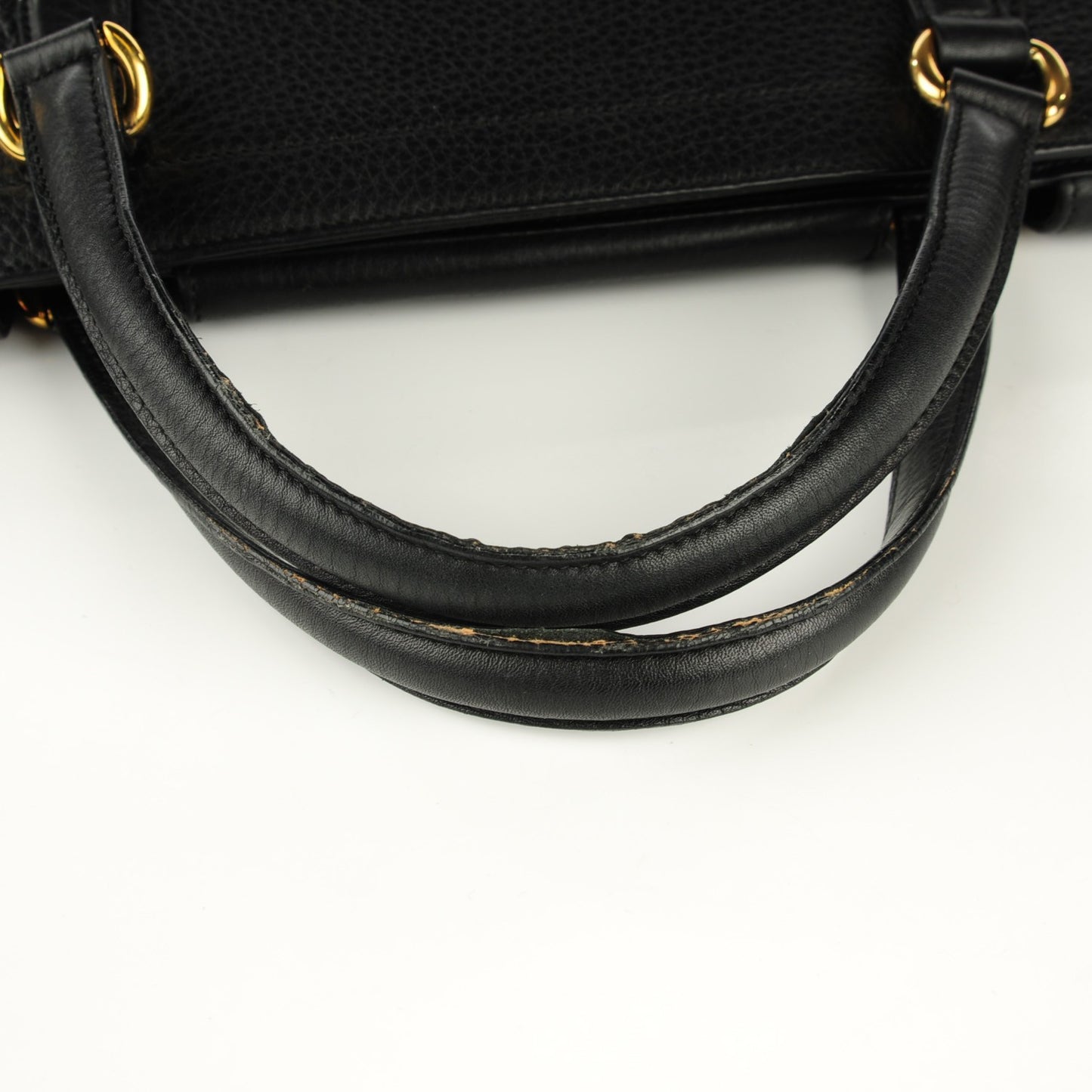 Pebbled Calfskin Medium 1973 Top Handle Satchel Black