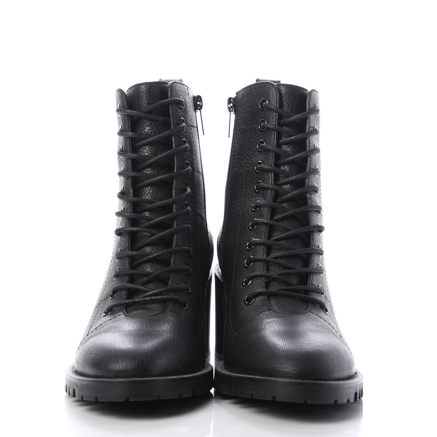 Grainy Calfskin Cruz 65 Ankle Booties 40.5 Black