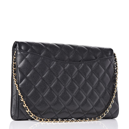 Chanel Caviar Quilted Clutch With Chain Flap Dark Grey 5 of 17