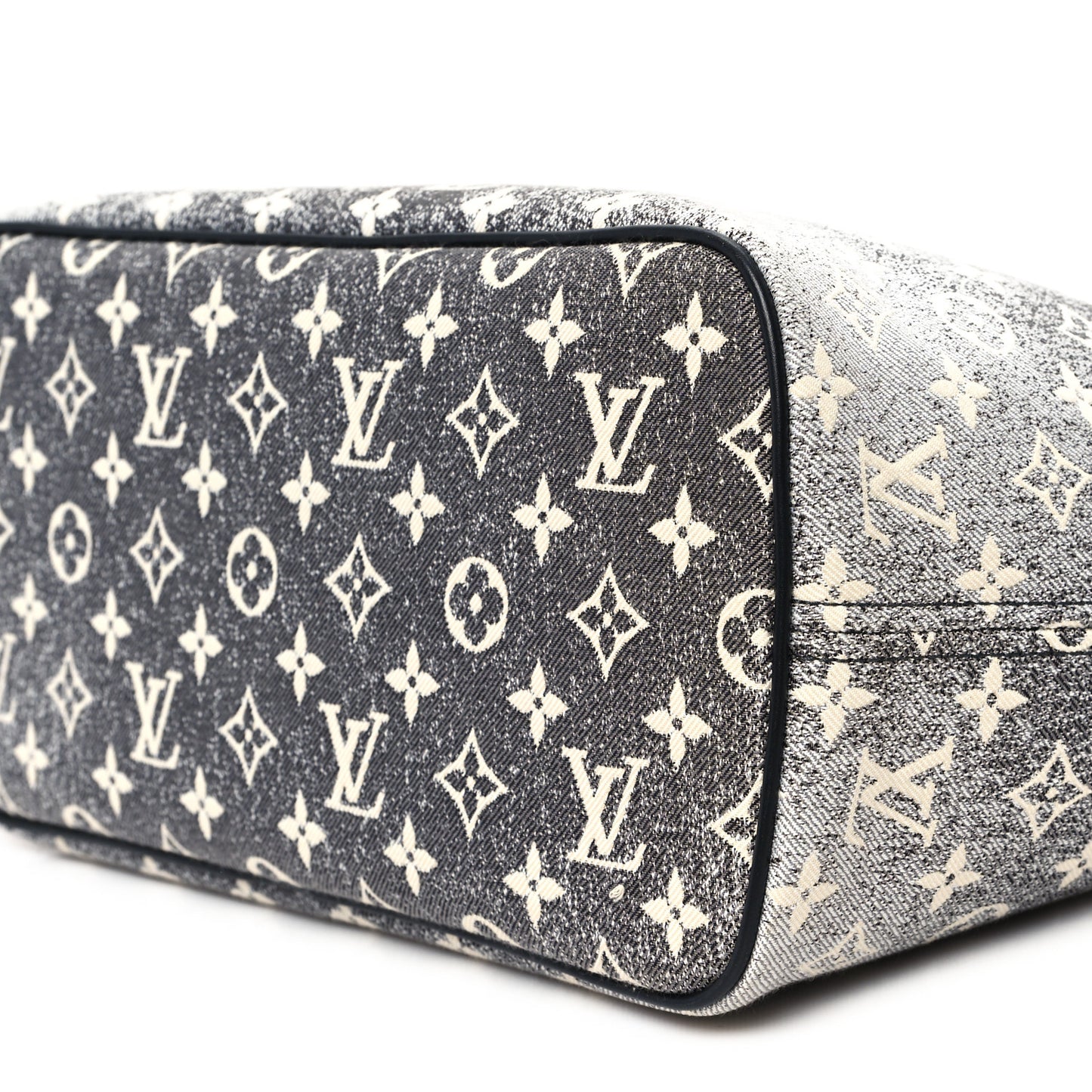 Denim Monogram Jacquard Neverfull MM Grey