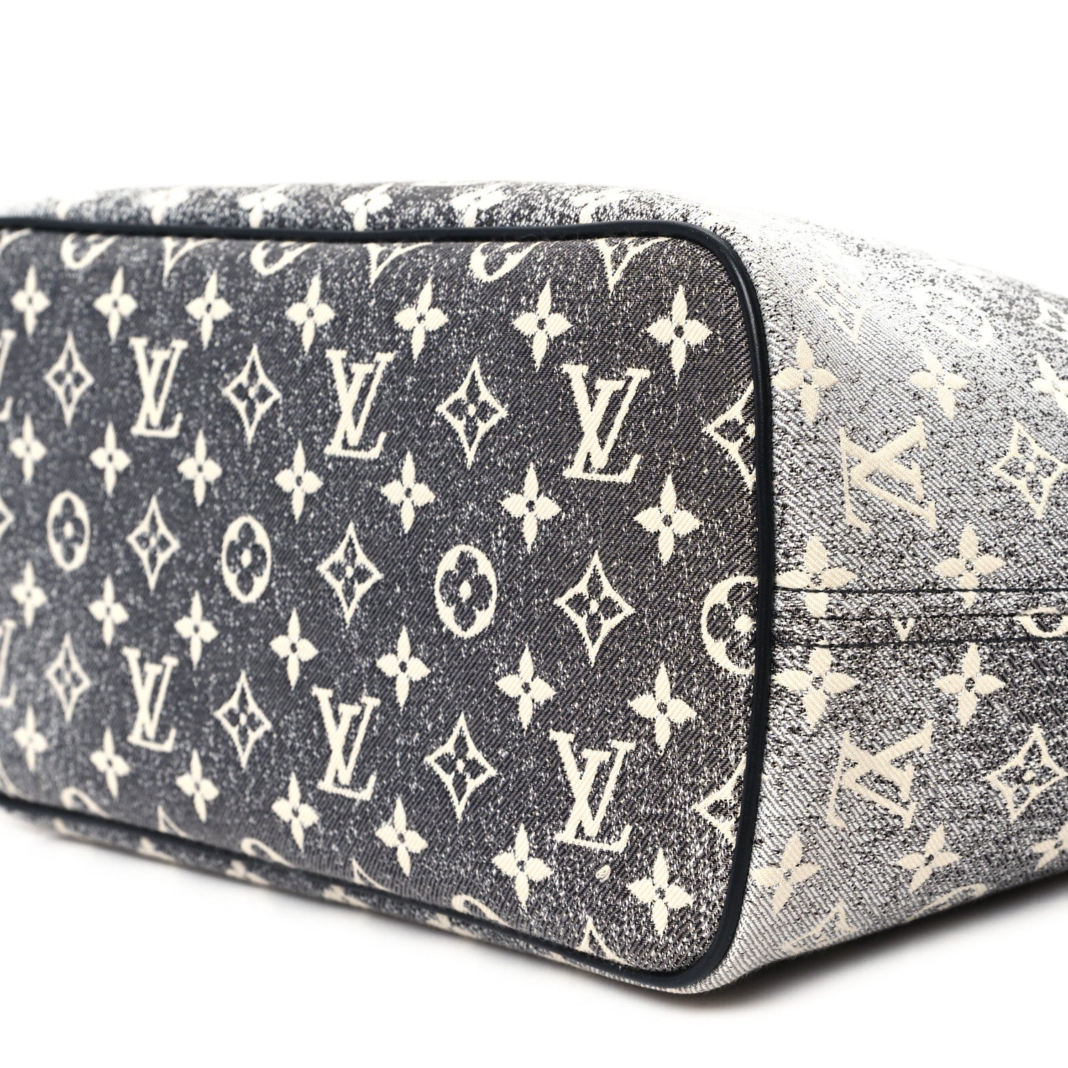 Louis Vuitton Denim Monogram Jacquard Neverfull MM Grey 10 of 10