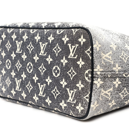 Louis Vuitton Denim Monogram Jacquard Neverfull MM Grey 10 of 10