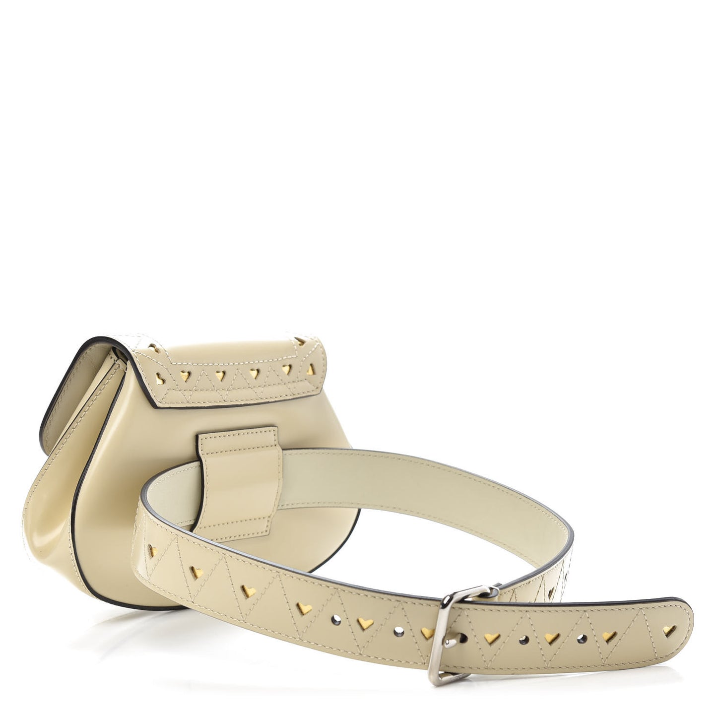 Calfskin Childrens Heart Belt Bag White