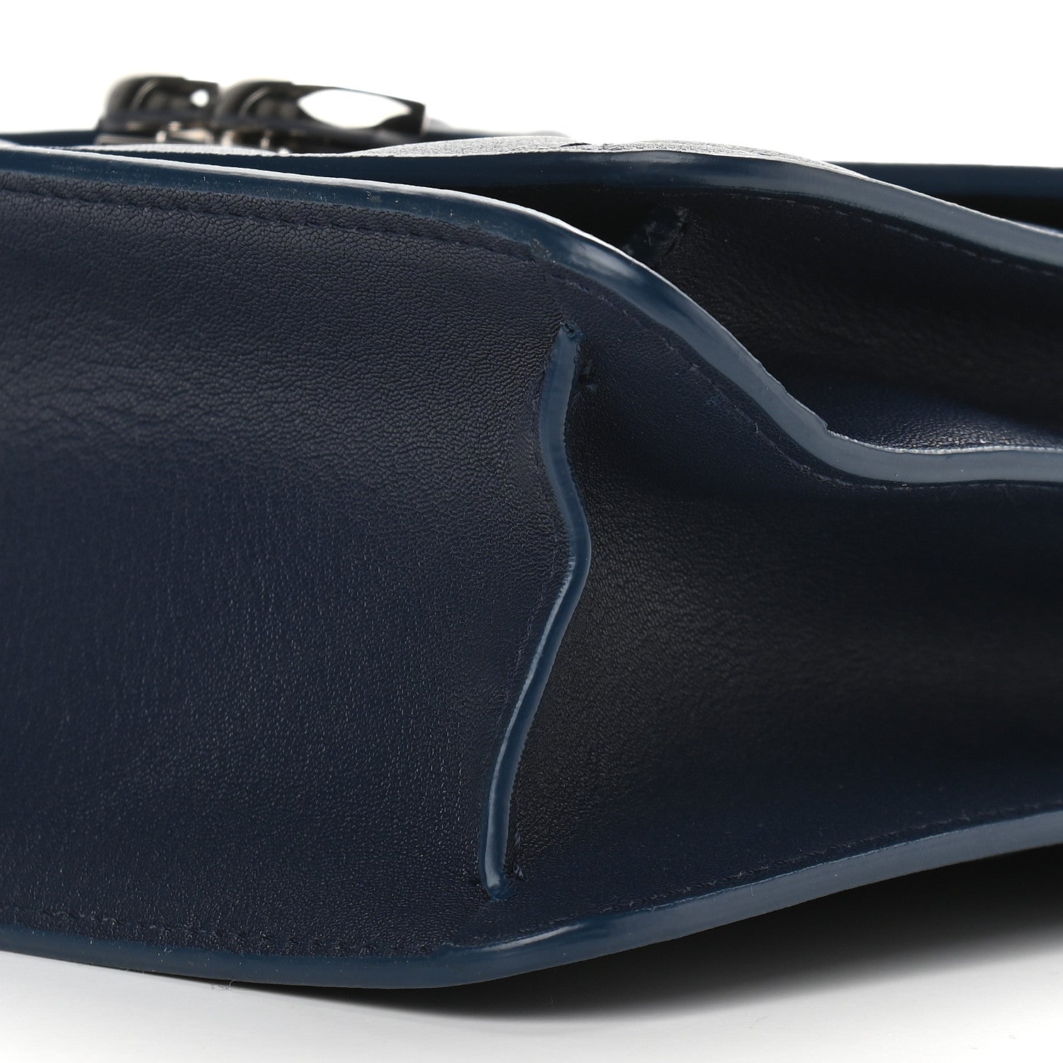 Chanel Goatskin Quilted Large CC Box Flap Navy 9 of 9