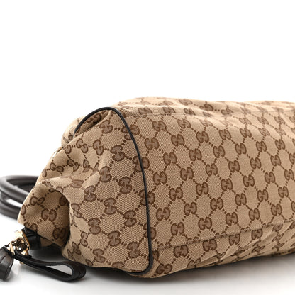 Gucci Monogram Medium Sukey Boston Bag Brown 9 of 10