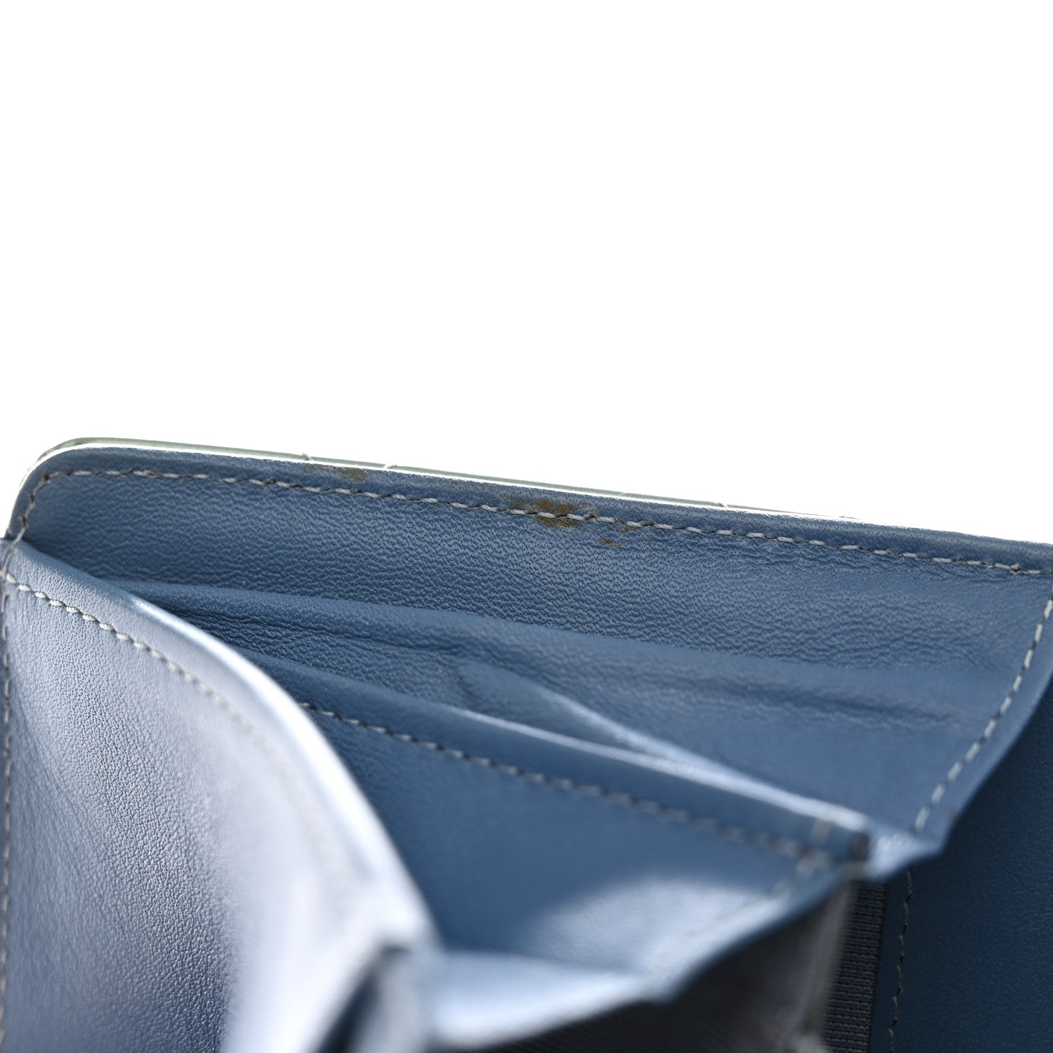 Chanel Patent Calfskin Quilted Yen Wallet Blue 12 of 15