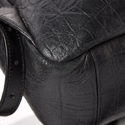 Saint Laurent Crocodile Embossed Lambskin Festival Backpack Black 14 of 15